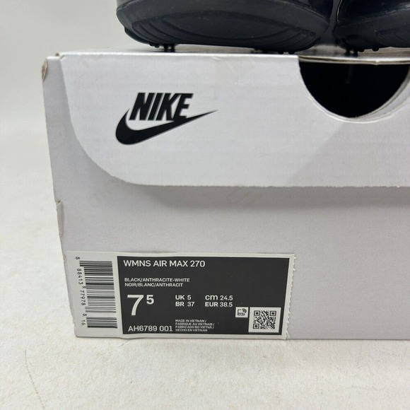 Nike Shoes Air Max 270 WMNS “Black White” 2024 - Picture 5 of 5